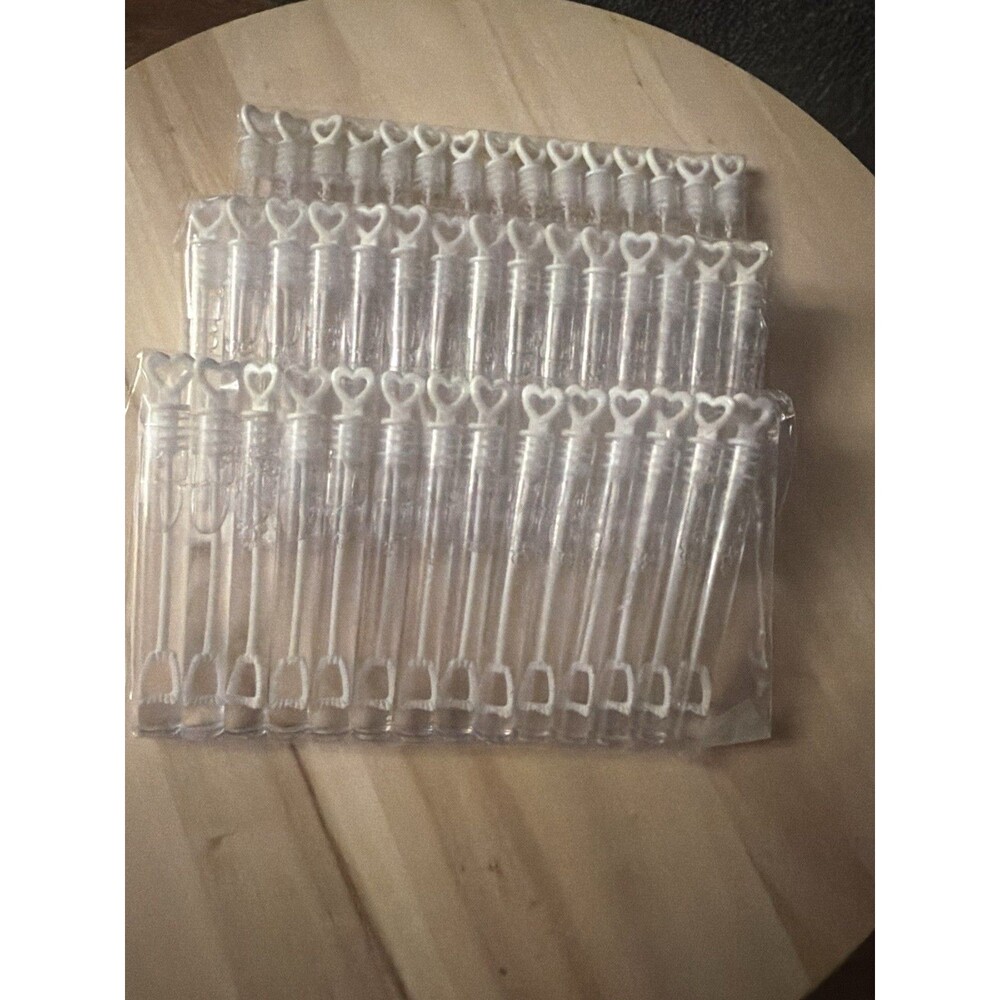44 Mini Heart Bubble Wand Party Favors
